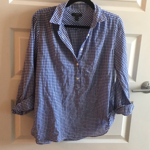 J. Crew Tops - J. Crew Gingham Popover